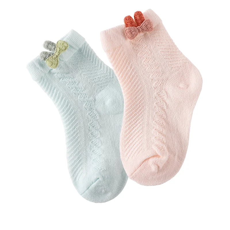 2Pair/lot New Newborn Socks Summer Thin Boys and Girls Baby Socks