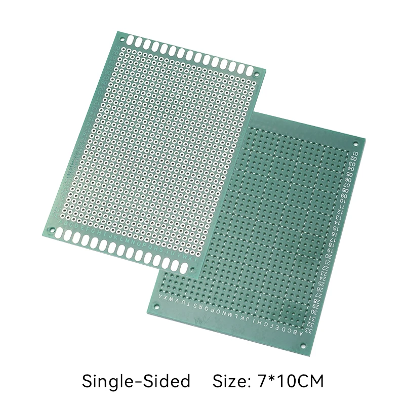 2 Stück 7x10cm 2,54mm Rastermaß Standardgröße für Elektronik-DIY-Projekte Universelle einseitige Leiterplatte – Detail 1