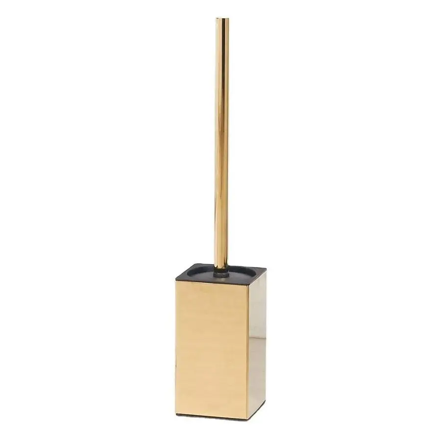 

Brush Holder Stainless Steel 304 Standing Gold Square Toilet Brush Holder for Bathroom Storage and Organization Gold