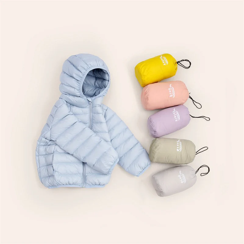 

3-13Y Children White Duck Down Boys Jacket Thickened Kids Coat for Girl Winter 2023 New Casual Candy Color Warm Hooded Clothes