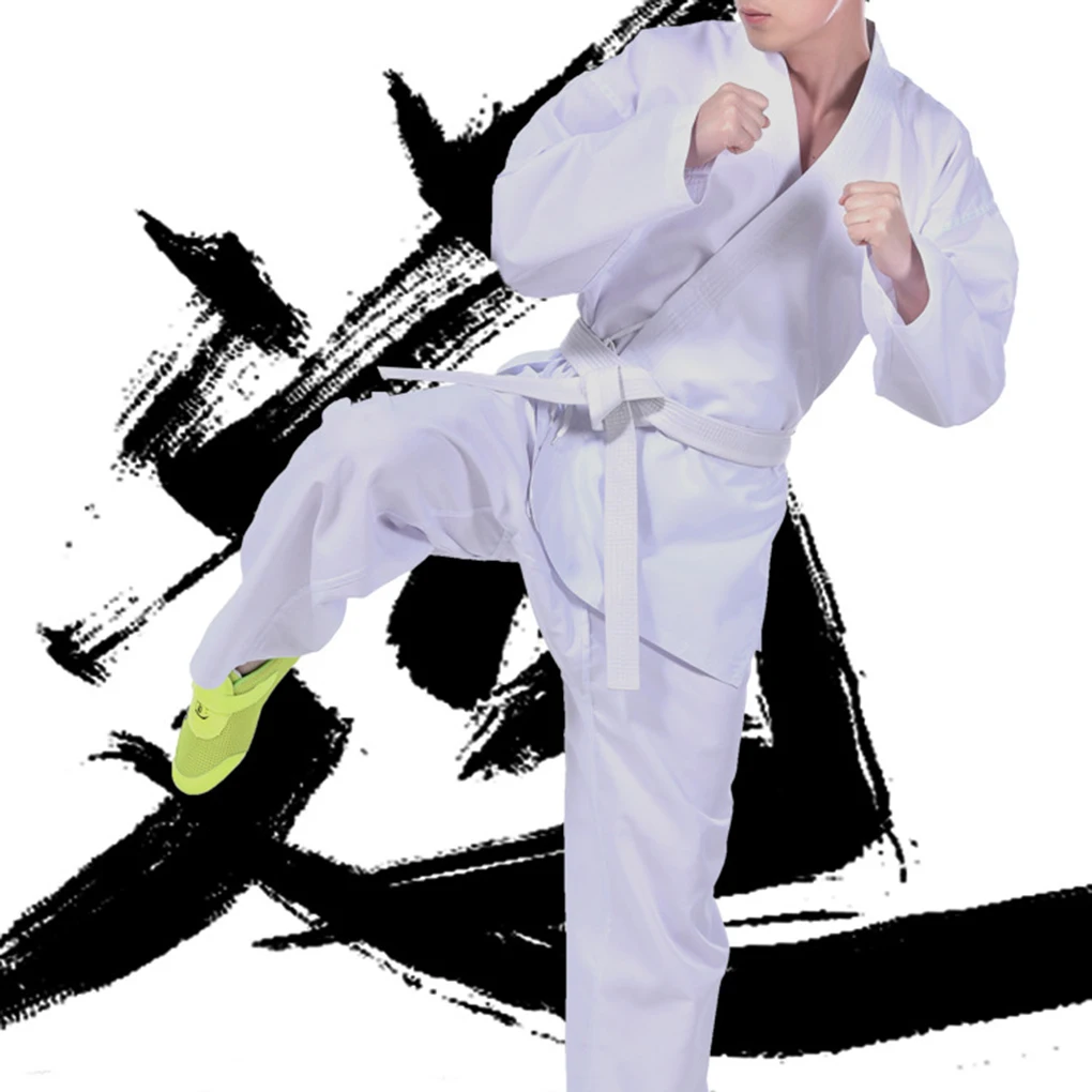 Men Karate Uniform Set Adult Sports Training Clothes Practice Sportswear Polyester Clothing Pants Professional Accessory