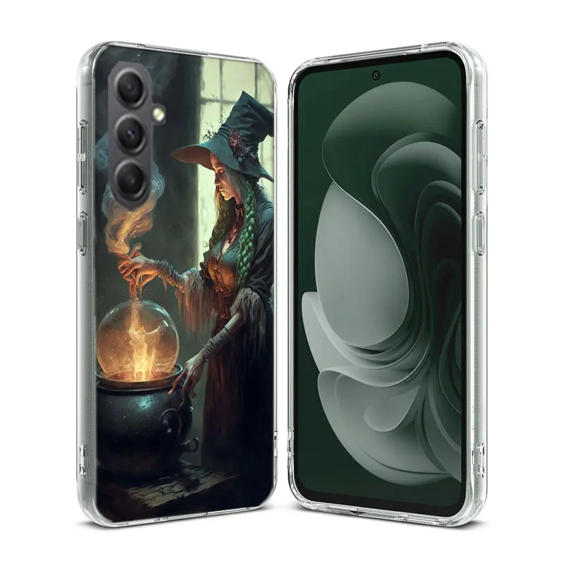 Witch Magic Case For Phone Samsung Galaxy A12 A22 A32 A52 A52S A13 A23 A33 A53 A14 A24 A34 A54 5G A73 A42 A9 A8 A7 A6 Plus Cover