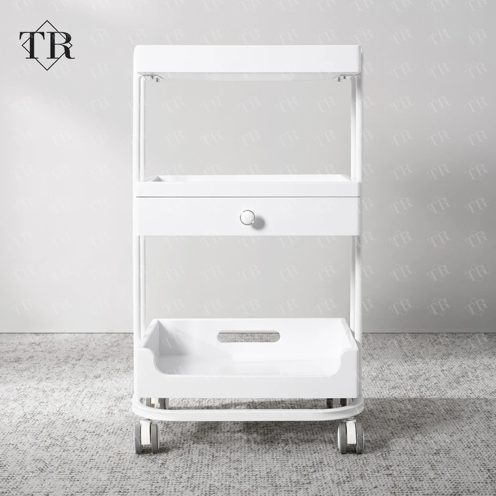 Turri-equipamiento de salón de belleza multifunción, carrito de salón con cajones, carrito de salón de acero para barbería, carrito de Spa