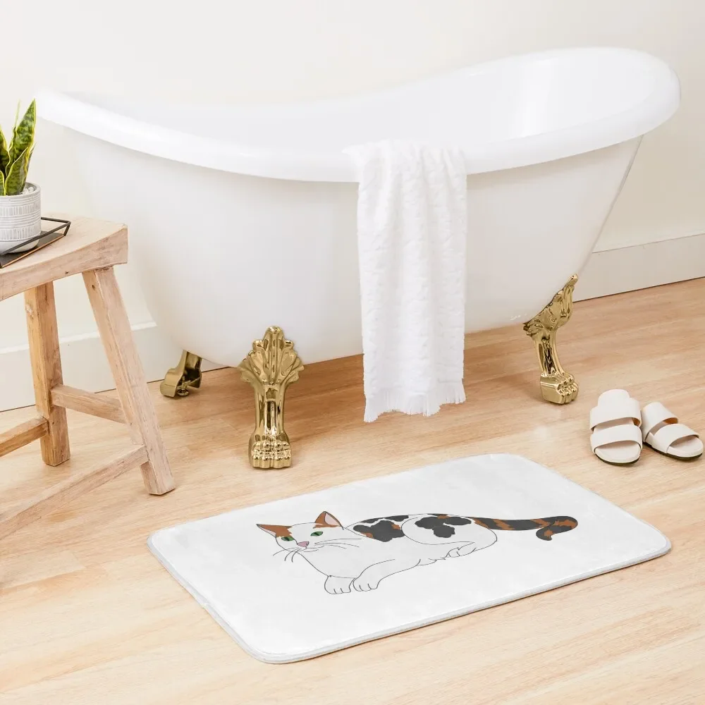 

Calico Cat Bath Mat Non-Slip And Washable Kitchen Bath Room Acessories Toilet Carpet External Entrance Doormat Mat