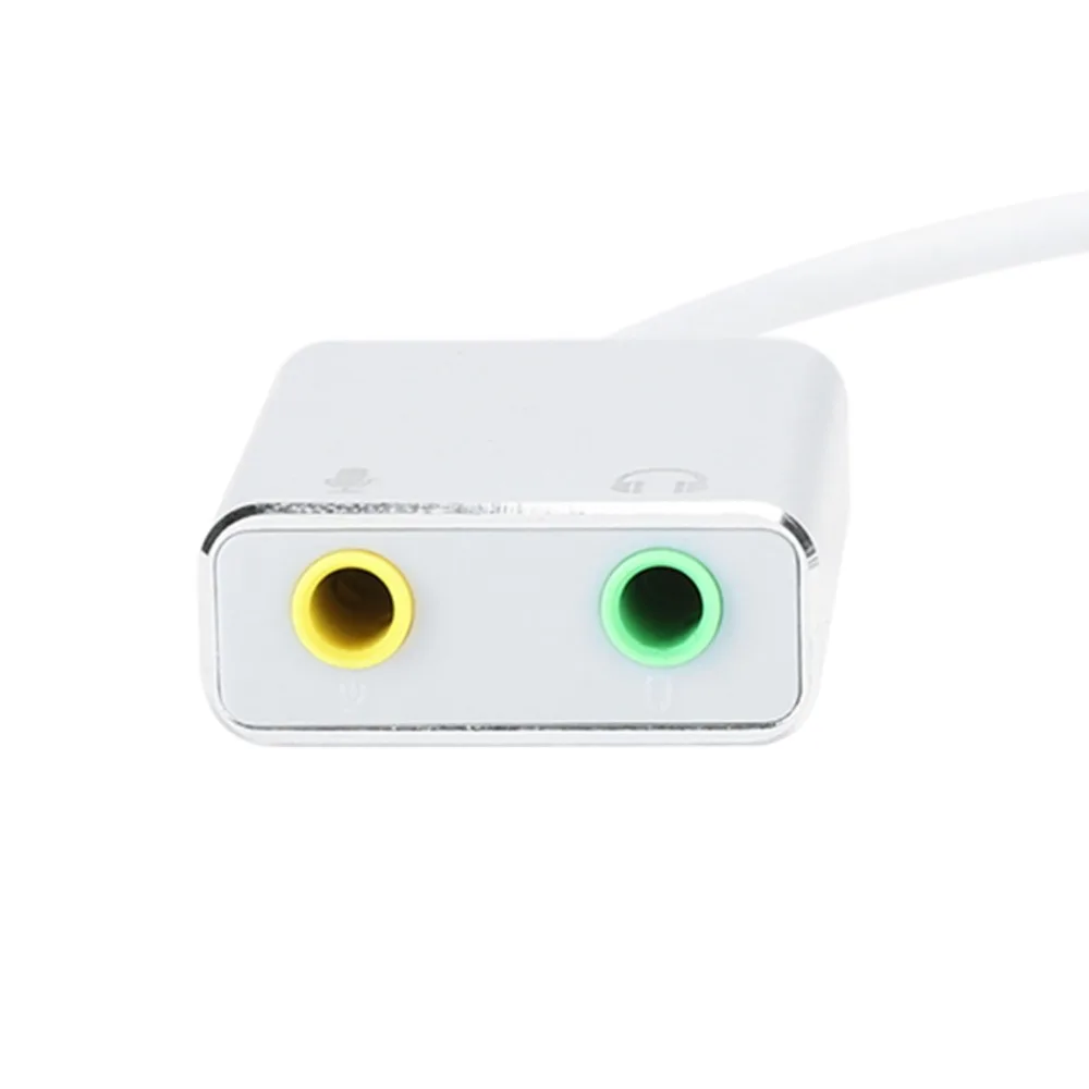 

7.1-канальная USB-звуковая карта с разъемом 3,5 мм, внешний конвертер для наушников, алюминиевый корпус, без драйверов