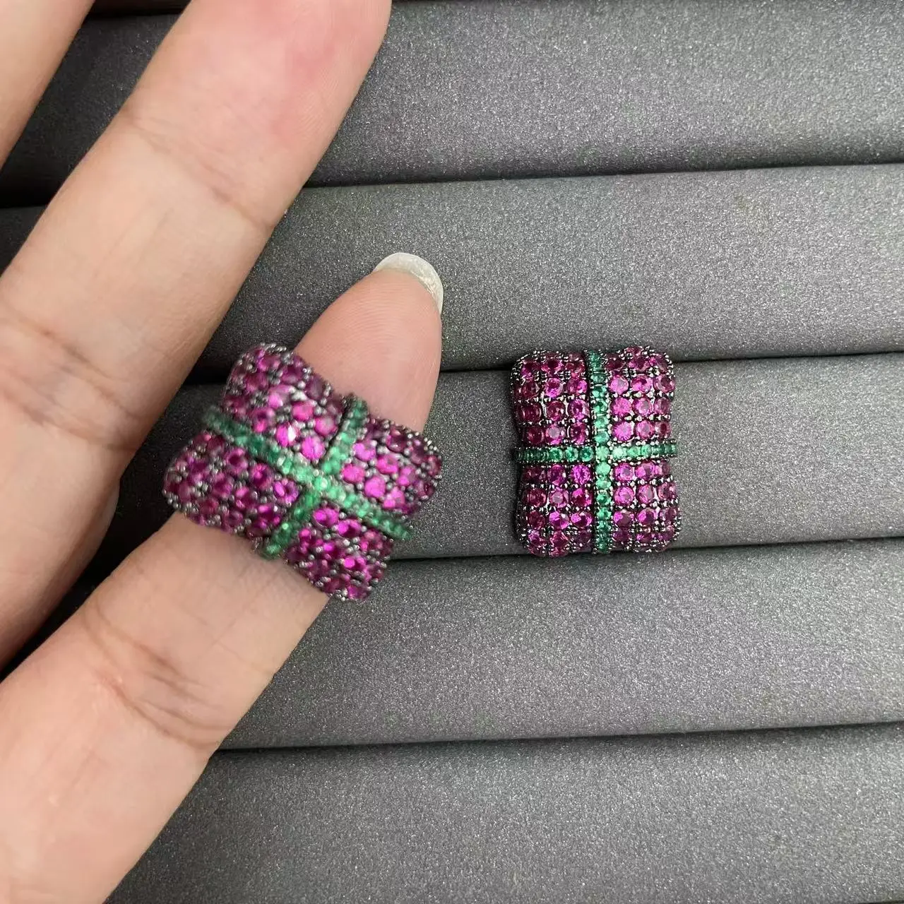 Luxury Rectangle Zircon Stud Earrings Multi Color Cross Ribbon Micro Pave Earrings for Women Elegant Wedding Anniversary Gift