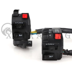 Montagem do interruptor do guiador da motocicleta, Multi-Function Left Turn Signal Horn, Start Choke Starter Switch, 7 