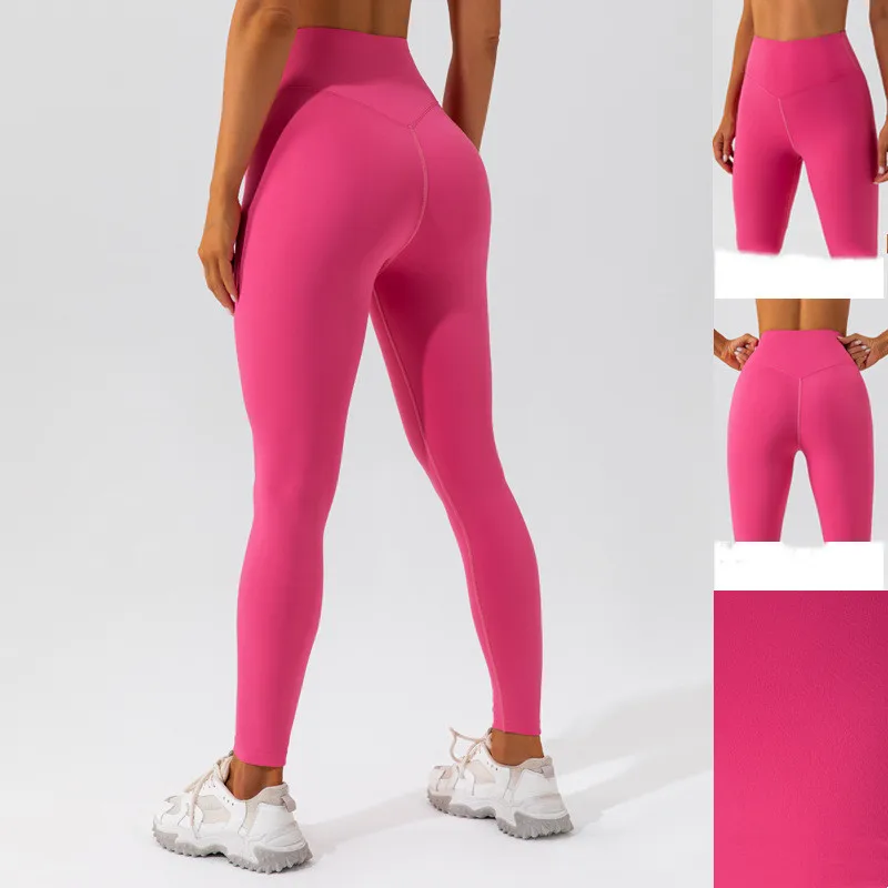 2023 New Design High Waist Female Yoga Leggings Suit Soft And Stretchy Sports Pants Running Wear Outside Sportswear