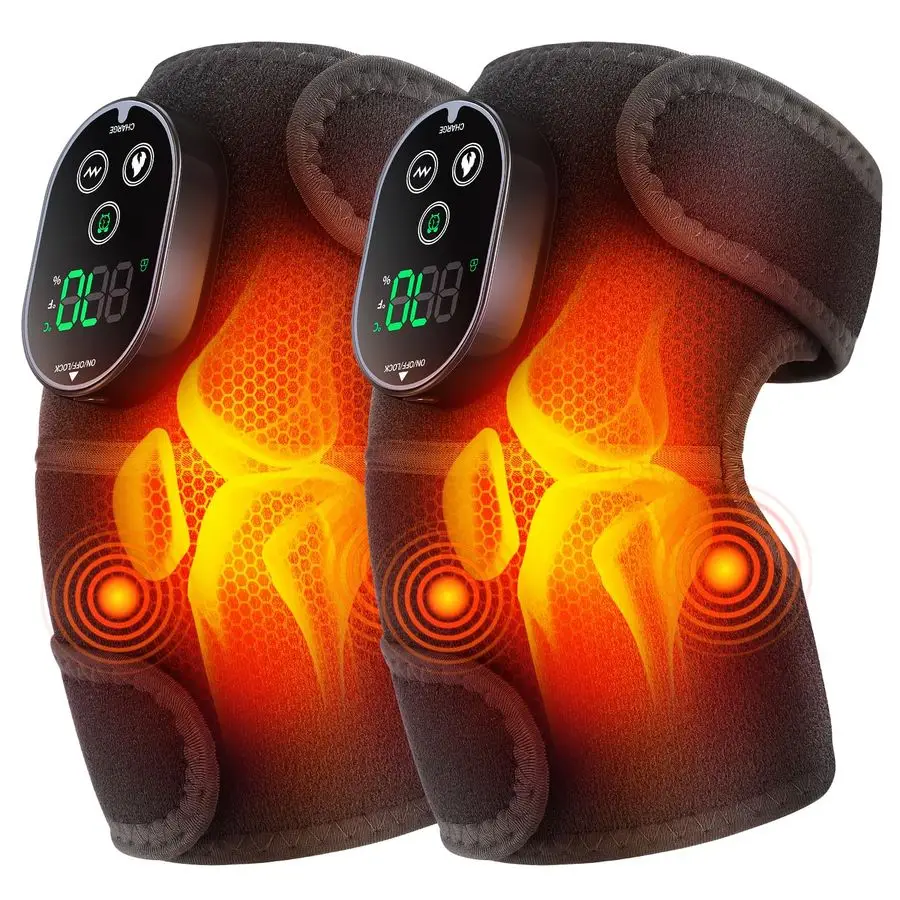 

Heated Knee Massager with Vibration, Heated Knee Brace Wrap, Heating Shoulder Brace Support Wrap for Knee Elbow, Heating Pad wit
