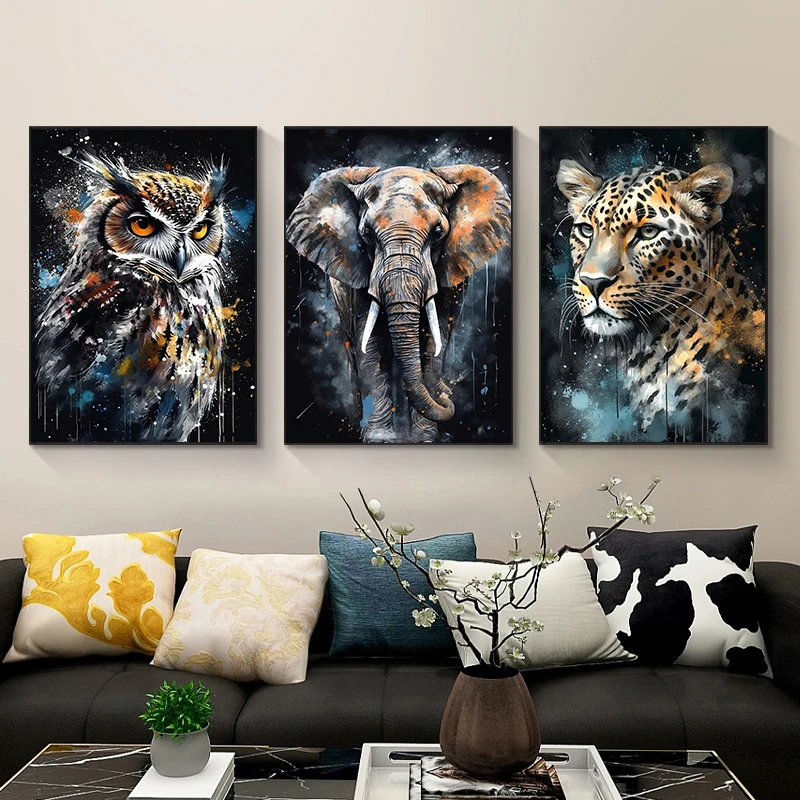 Owl 5D Diamond Painting Kit Wolf Diamond Mosaic Elephant Horse Diamond Embroidery DIY Animal Rhinestone Home Decoration Gift