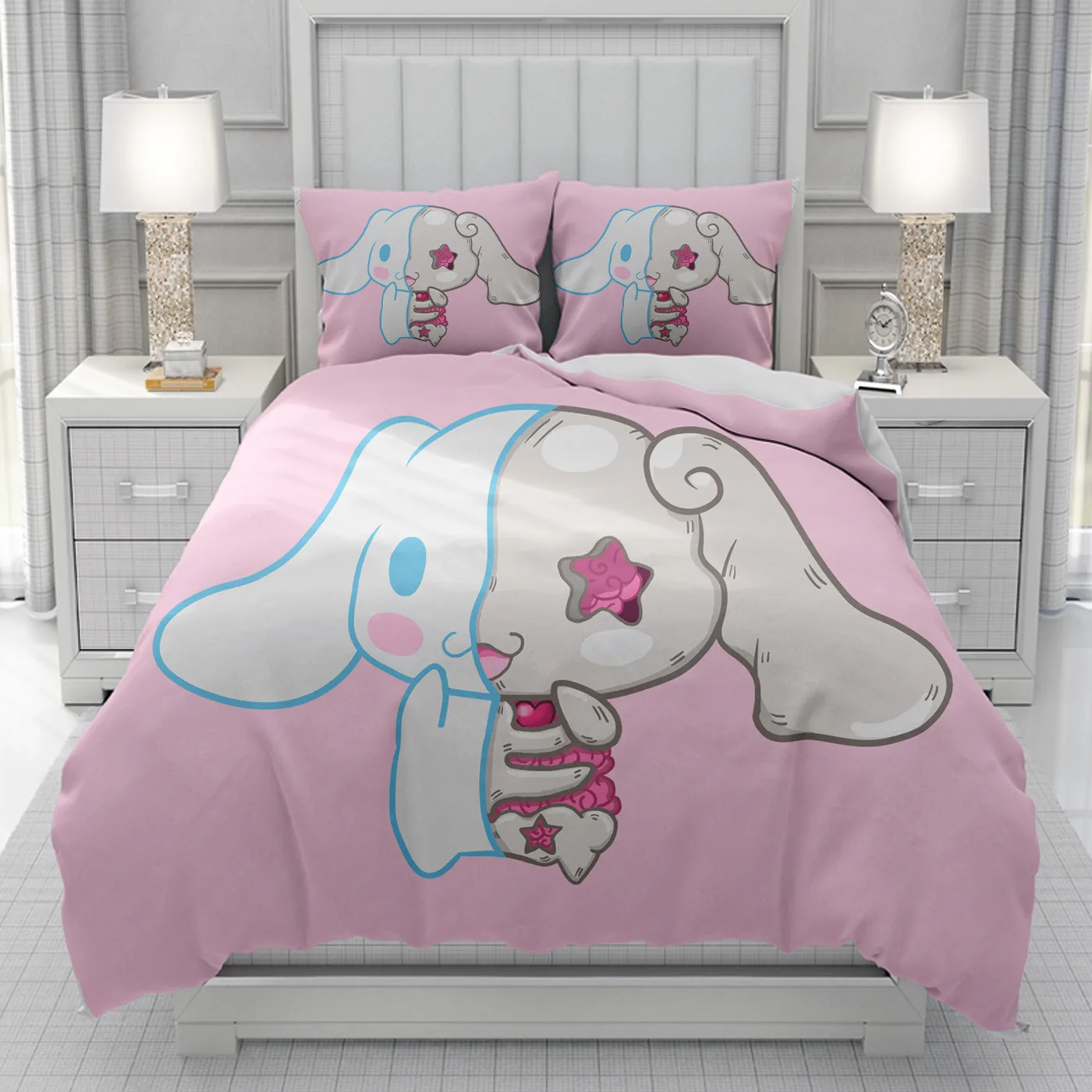

CinnamorollDuvet Cover men women/Children KID Printing Sanrio cartoon Bedding Set Comforter Bed Soft dropshipping