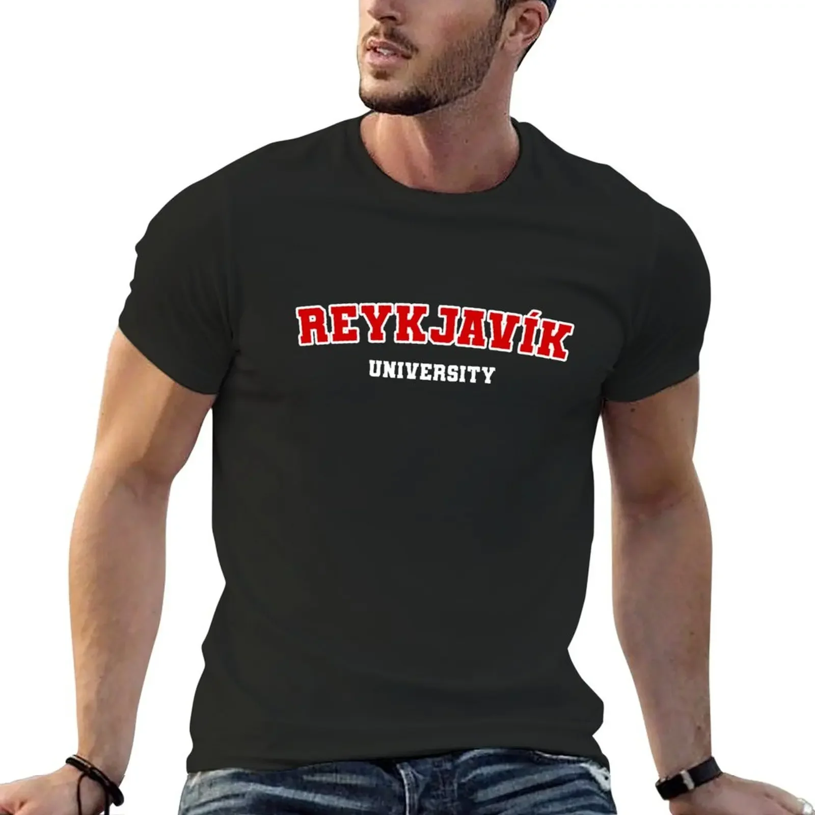 

University of Reykjavik T-Shirt korean fashion quick drying tees mens graphic t-shirts