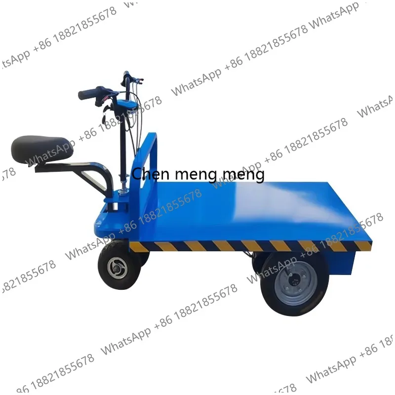 Electric Three-wheeled Flatbed Car Is Riding Backwards and Forwards To Pull The Cargo Carrier Orchard Greenhouse Transport 5