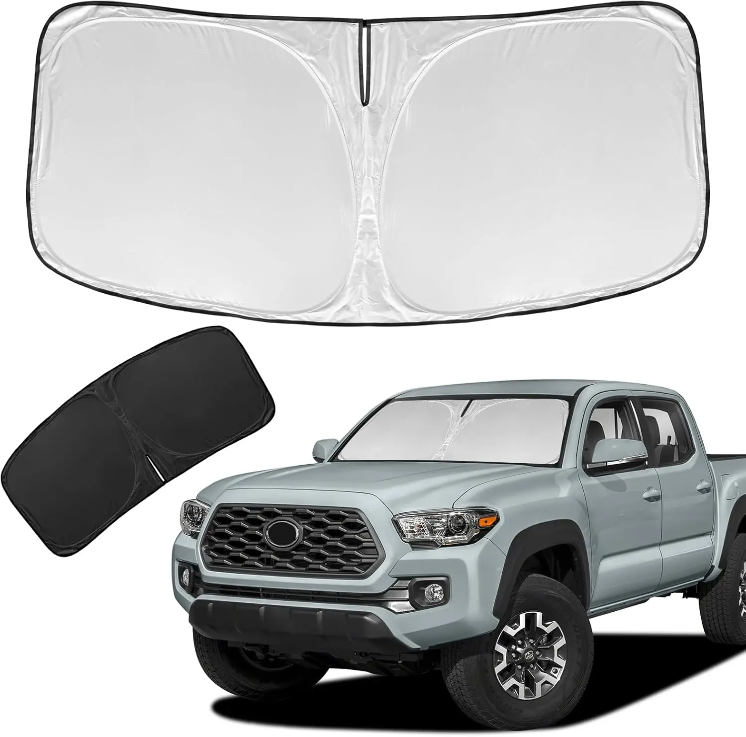 

Custom Fit Sun Shade for Toyota Tacoma 2016-2026 2Dr 4Dr Pickup with 4 Layers Blocks UV Rays Car Accessories