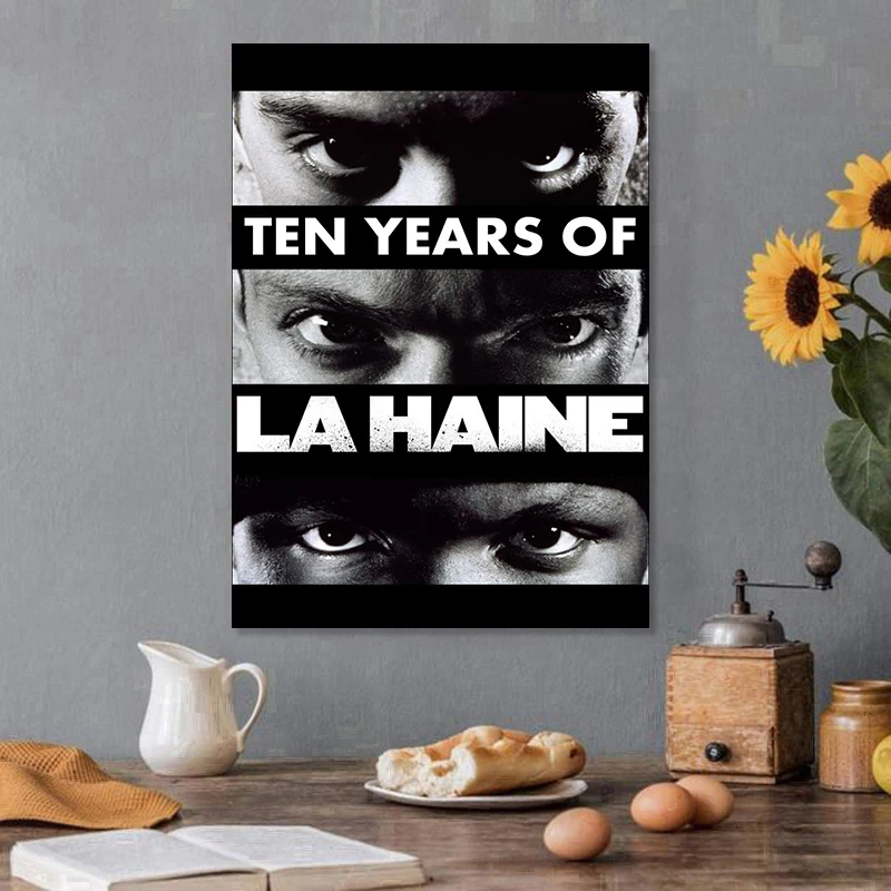 La Haine 1995 Movies Prints The Hate Vintage Poster French Crime Drama Film Wall Art Picture Canvas Painting Bedroom Home Decor