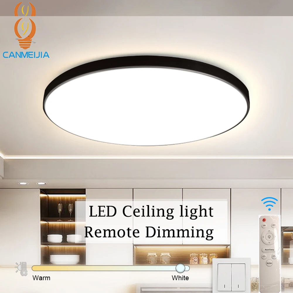 Dimmable Ceiling Light Led Panel Room Bedroom Lighting Mosquito Chandelier Kitchen Lamps Lustre Fixture 220V LED Lamp Ceiling