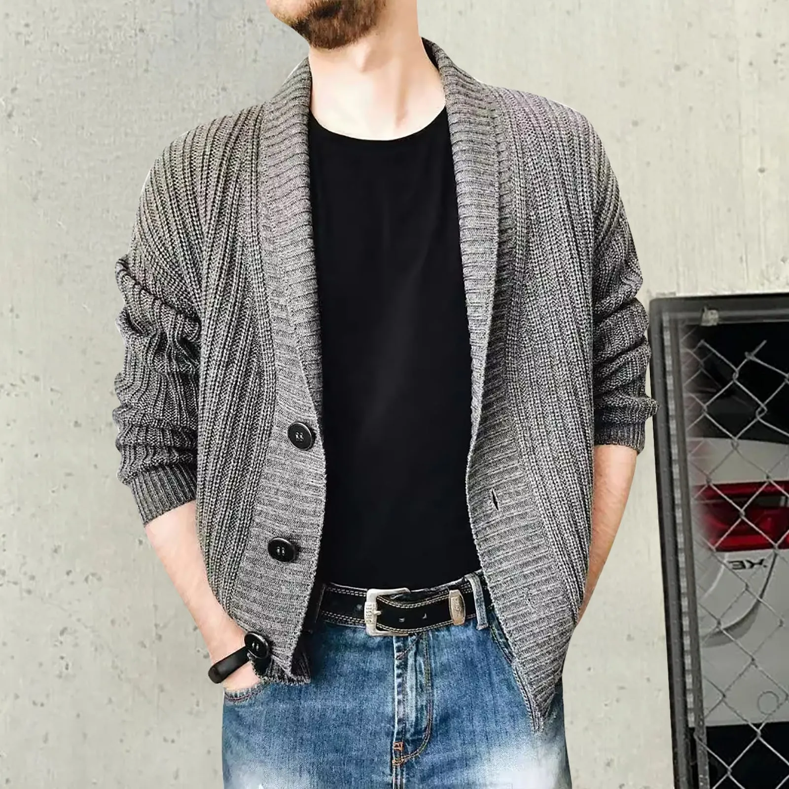 

Autumn Winter New Men's Cardigan Sweater Long Sleeved Urban V-Neck Men'S Knitwear Large Top Coat Female Botton Down Coat Tops