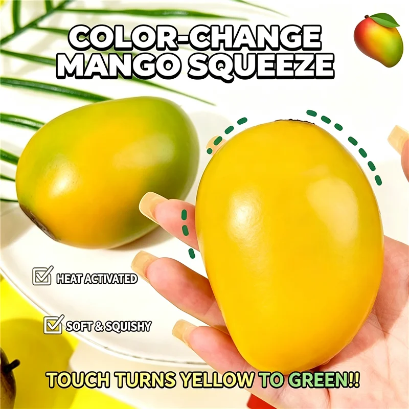 Building Block Fruit Durian Squeeze Fidget Relief Noise Sensory Toy Mango Lemon Crunchy ASMR Sound Stress Squishy Fidget Toy