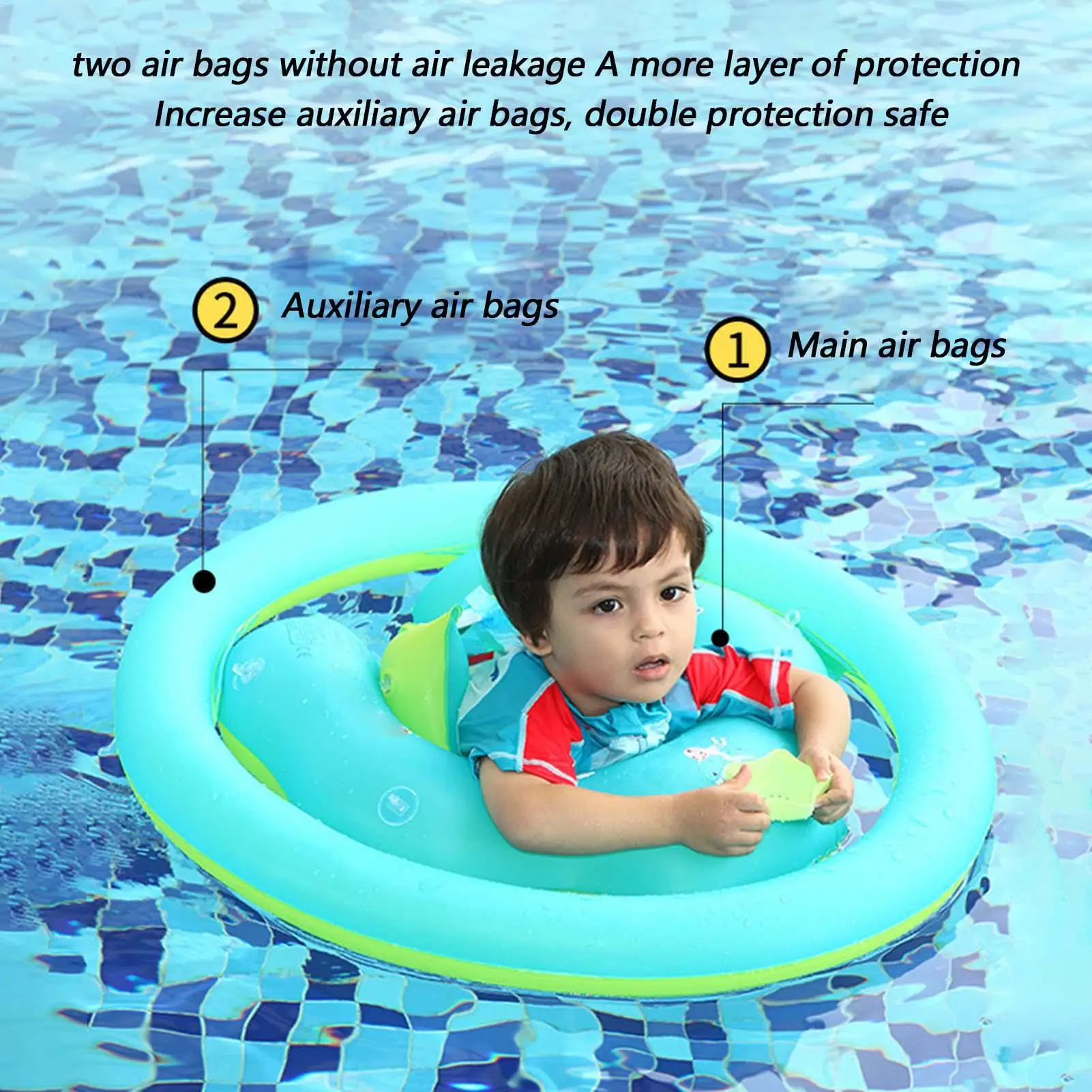 Flutuador de bebê com dossel, flutuador de piscina para bebês com dossel, anel de natação inflável, proteção solar, brinquedos aquáticos para crianças pequenas, jogos ao ar livre