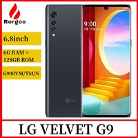 LG VELVET G9 G900TM G900VM G900N 4G LTE 5G Mobile Phone 128GB Unlocked 6.8'' LG Snapdragon765 Original Unlocked Cell Phone