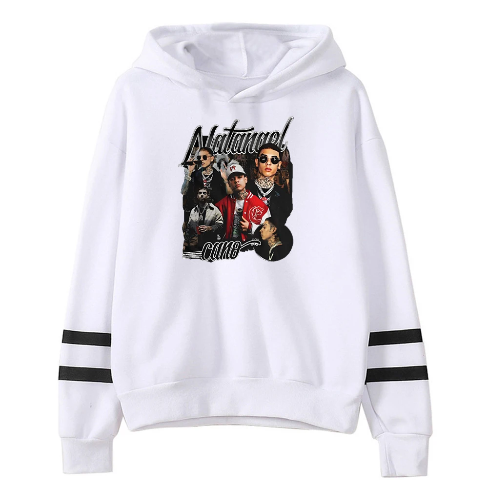 Natanael Cano Corridos Tumbados Hoodie Pocketless Parallel Bars Sleeve Streetwear Men Women Hooded Sweatshirt Vintage Clothes