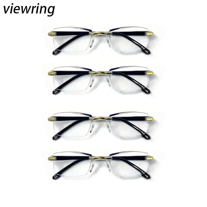 4pcs 4pcs New Anti Blue Ray Reading Glasses Men Women Rimless Cutting Presbyopia Eyewear for Ladies Blue Light Glasses - Aliexpress Deal