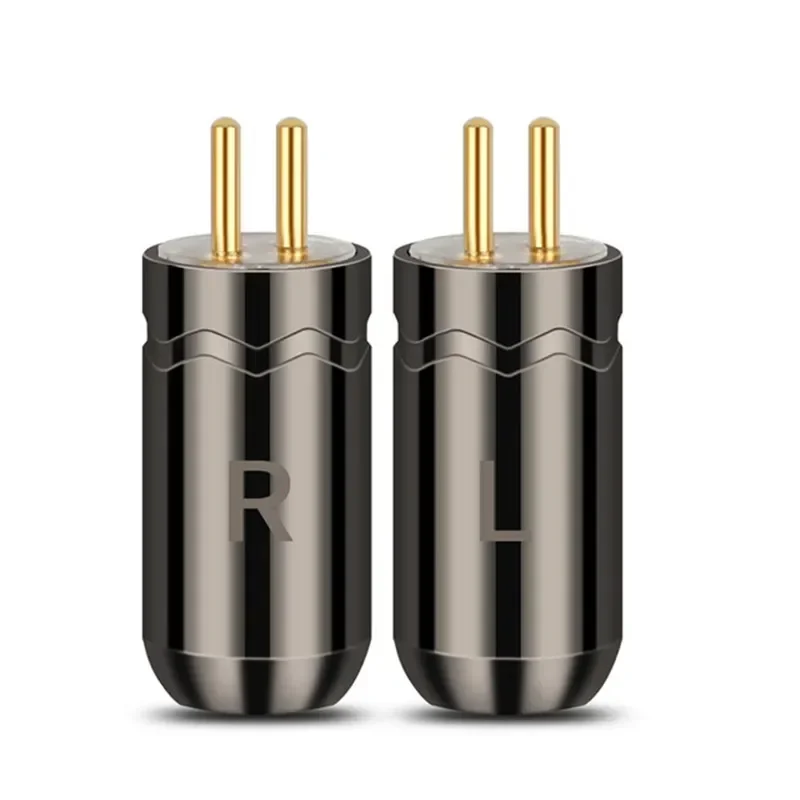 Conector de conectores de Audio de 2 pines y 0,78mm para auriculares JH11 JH16Pro W4R, auriculares transparentes de 0,78 pines, conector para auriculares macho, carcasa negra