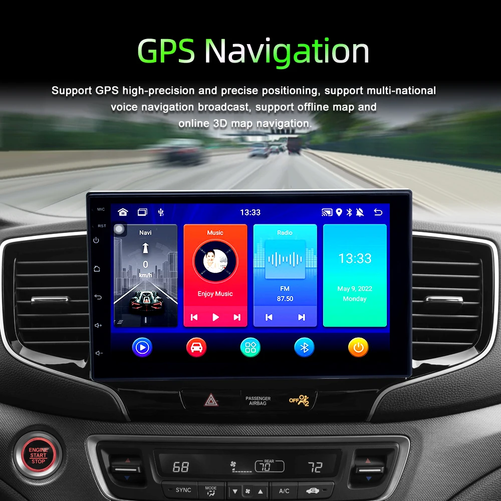 REAKOSOUND Car Radio GPS 2 din Android 11  Auto Carplay Universal 7