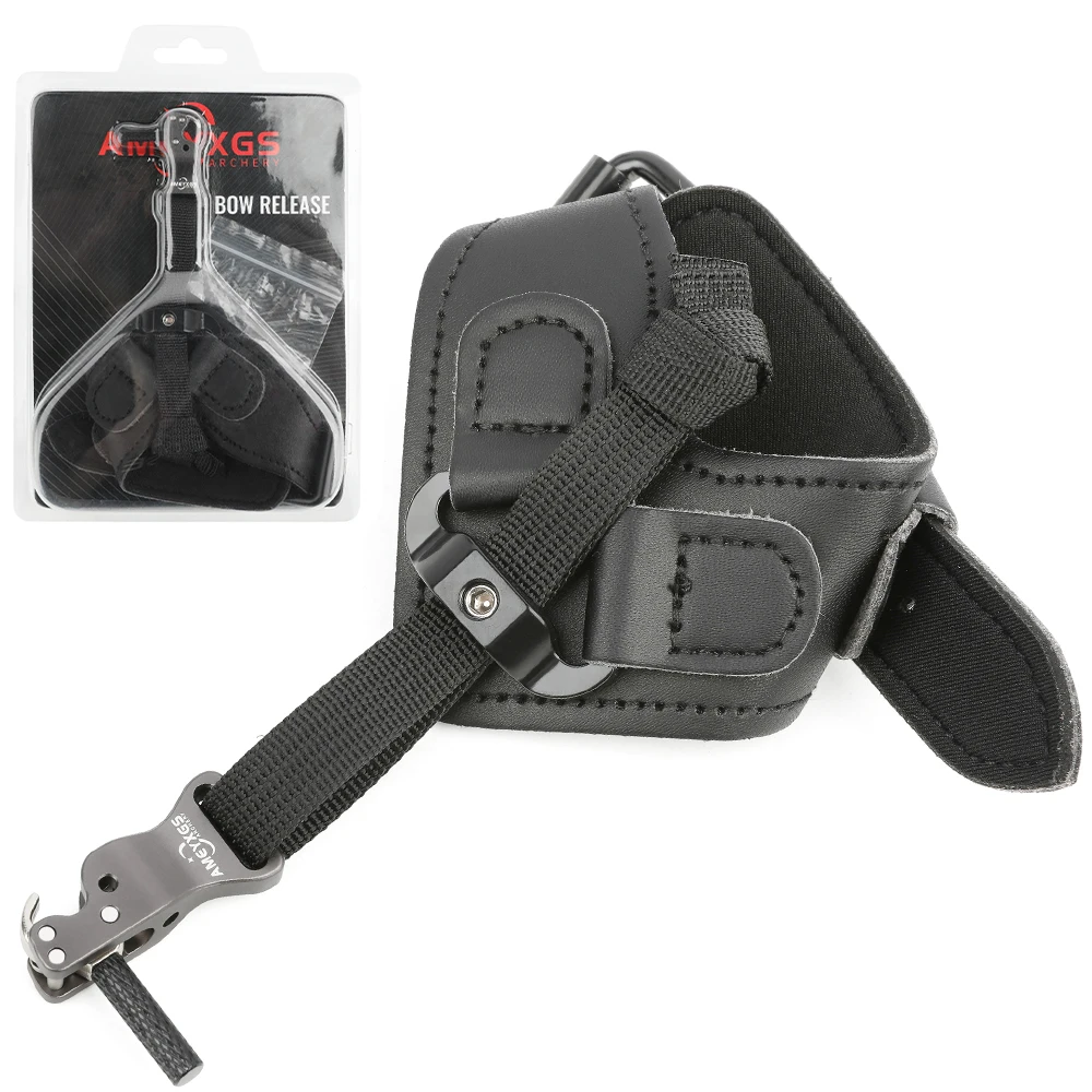 

1pc Archery Compound Bow Release Aid Wrist Strap Portable Adjustable Length for Outdoor Training Shooting Hunting Target