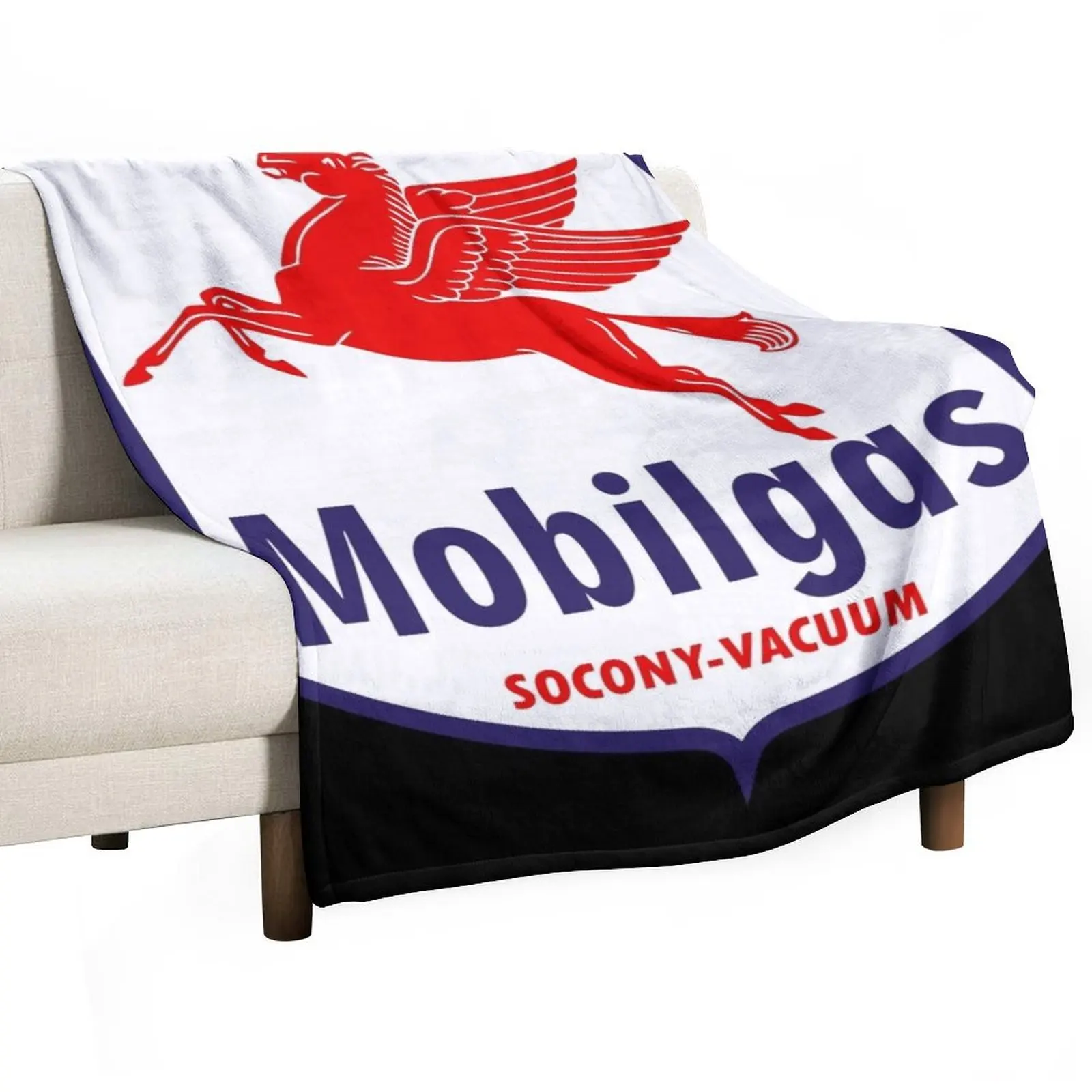 Mobilgas pegasus Throw Blanket for babies Cute Plaid Flannels wednesday Warm For Decorative Sofa Blankets