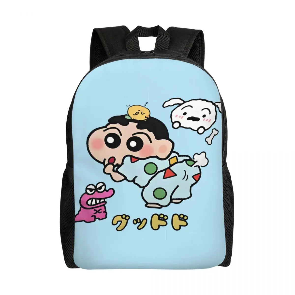

Custom Anime Shin-chans Laptop Backpack Men Women Fashion Bookbag for School College Student Crayons Bag