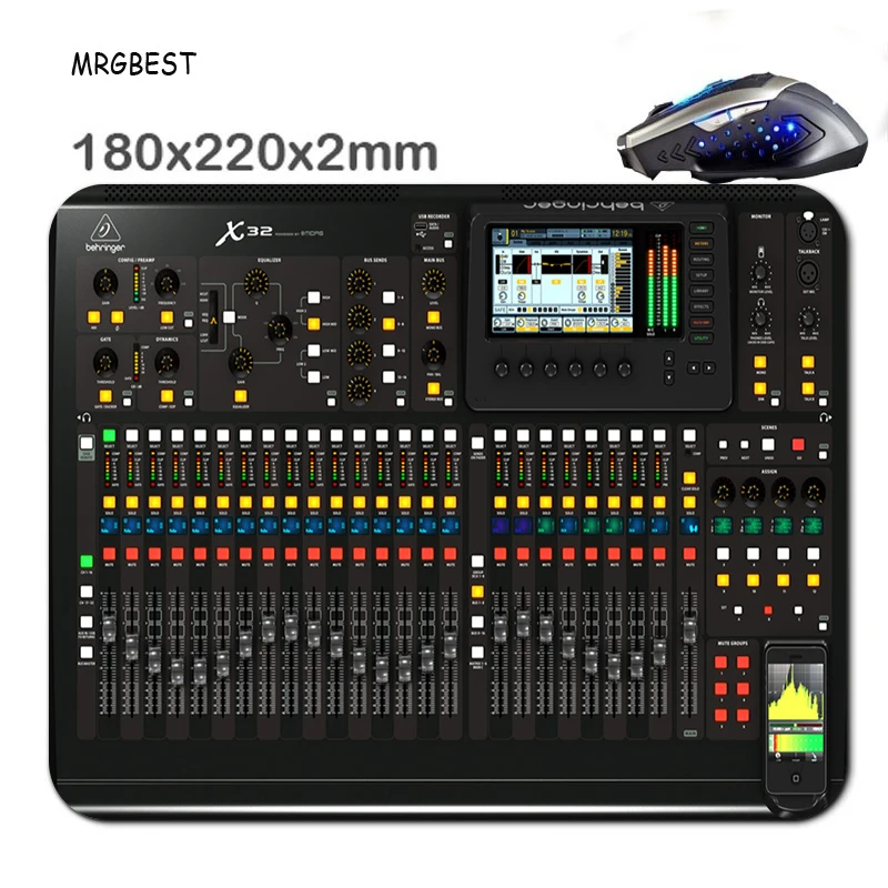 MRGBEST 22x18cm HD Printing Mouse Pad Digital Mixer Behringer X32 Notebook Rubber Desk Mat Mine Pc Mouse Mats Keyboard Carpet