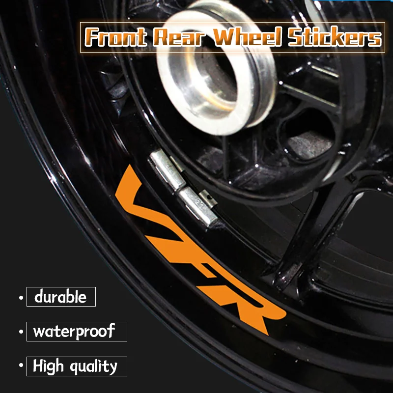 For VFR 750 800 800X vfr 1200 1200X Motorcycle Inner Ring Wheel Emblem Sticker Decal Stripes Rim Tire Protection Stickers Decals