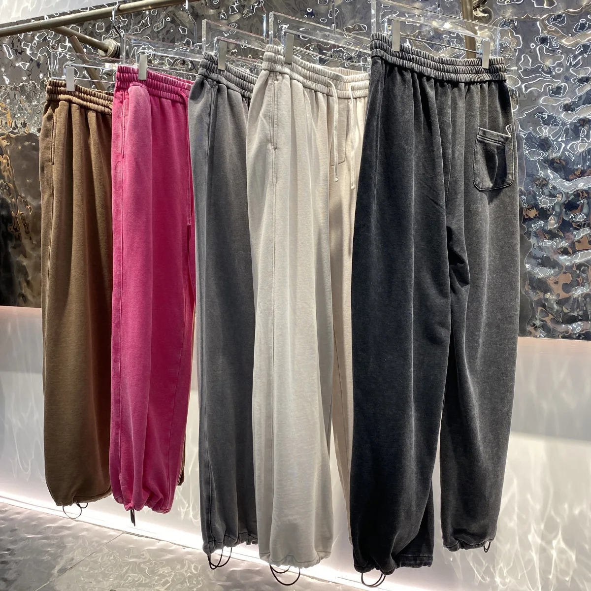 

2026 New American Washed Sanitary Pants for Men's Autumn, Fashionable Multi Color Casual Comfortable Pocket Sports Pants