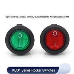 1~300pcs KCD1 Series Rocker Switch 2/3Pin ON-OFF-ON 2/3 Position 6A/250VAC 10A/125VAC SPST 23mm LED Car Push Button Switches