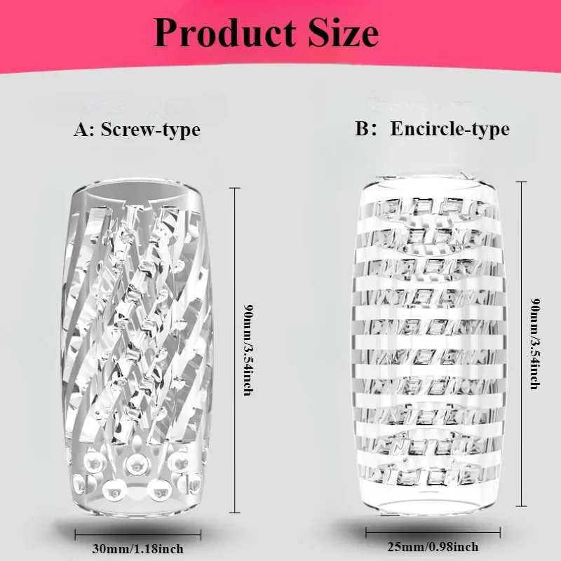 شفافة ذكر الاستمناء 9 سنتيمتر الاصطناعي كس المهبل للرجال حشفة تأخير مص القضيب مضخة المسامير التمارين الجنس لعب الكبار