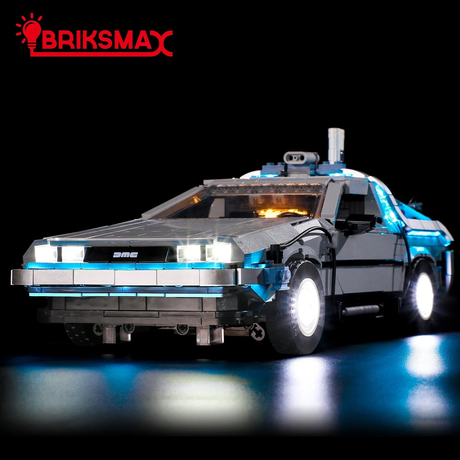 BriksMax LED Light Kit for 10300 Back to the Future Time Machine Building Blocks Set (NOT Include the Model) Toys for Children