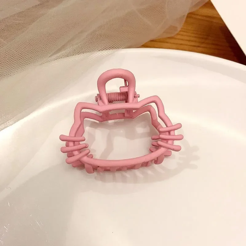 Korean Fashion Hair Grab Clip for Girls Ins Cute Pink Bear Cat Red Cherry Back Head Grab Clip for Women Hair Styling Accessories
