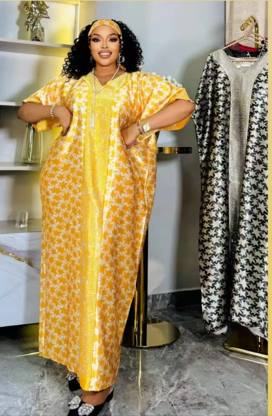 

2025 African Dresses for Women Evening Party Dashiki Africa Clothes Robe Plus Size Luxury Dubai Kaftan Abaya Muslim Maxi Dress