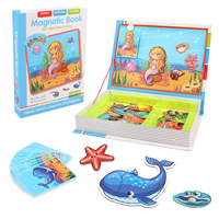 Kids Intelligent 3D Jigsaw Toys Magnetic Puzzle Book Brain Training Games Educational Montessori Toys for Kids Gifts Xmas Toys