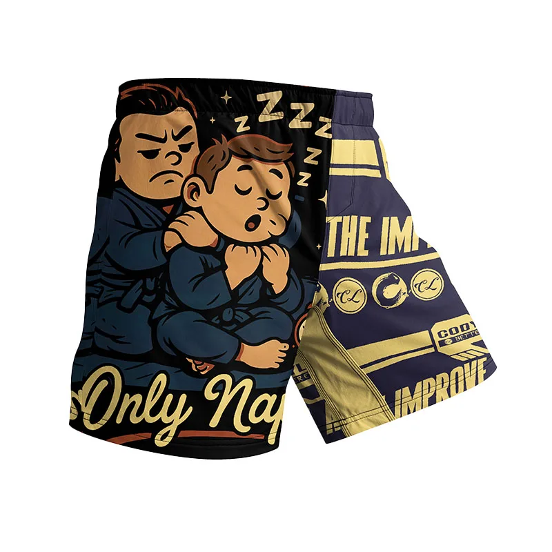Brazilian Jiu-Jitsu Men Wrestling Fight MMA Shorts Sports No Gi BJJ Grappling Kickboxing Custom Muay Thai Training Short Pants