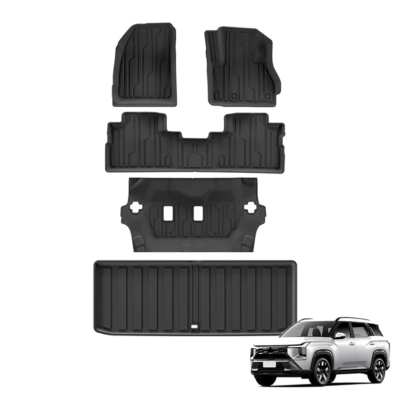 

Коврик в багажник для Mitsubishi Destinator 2025-2026, TPE, всепогодный, водонепроницаемый, для праворульных авто, защита от грязи