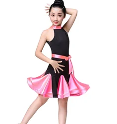 1pcs/lot Girls Latin Dance Dress Floral Latin Dance Dress Sexy Salsa Costume Ballroom Tango Dresses