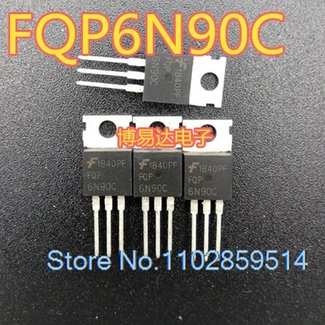 20PCS/LOT FQP6N90C FQPF6N90 6N90  TO-220  MOS