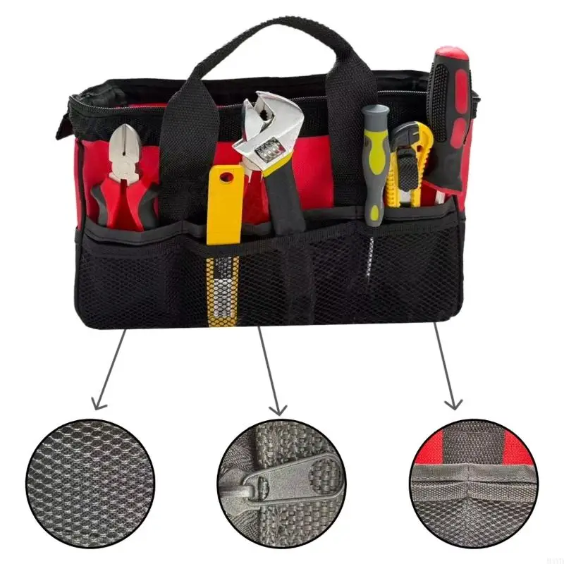 

Heavy Load Tool Bag Waterproof Large Capacity Work Bag With Multiple Pocket For Construction Workshop M4YD