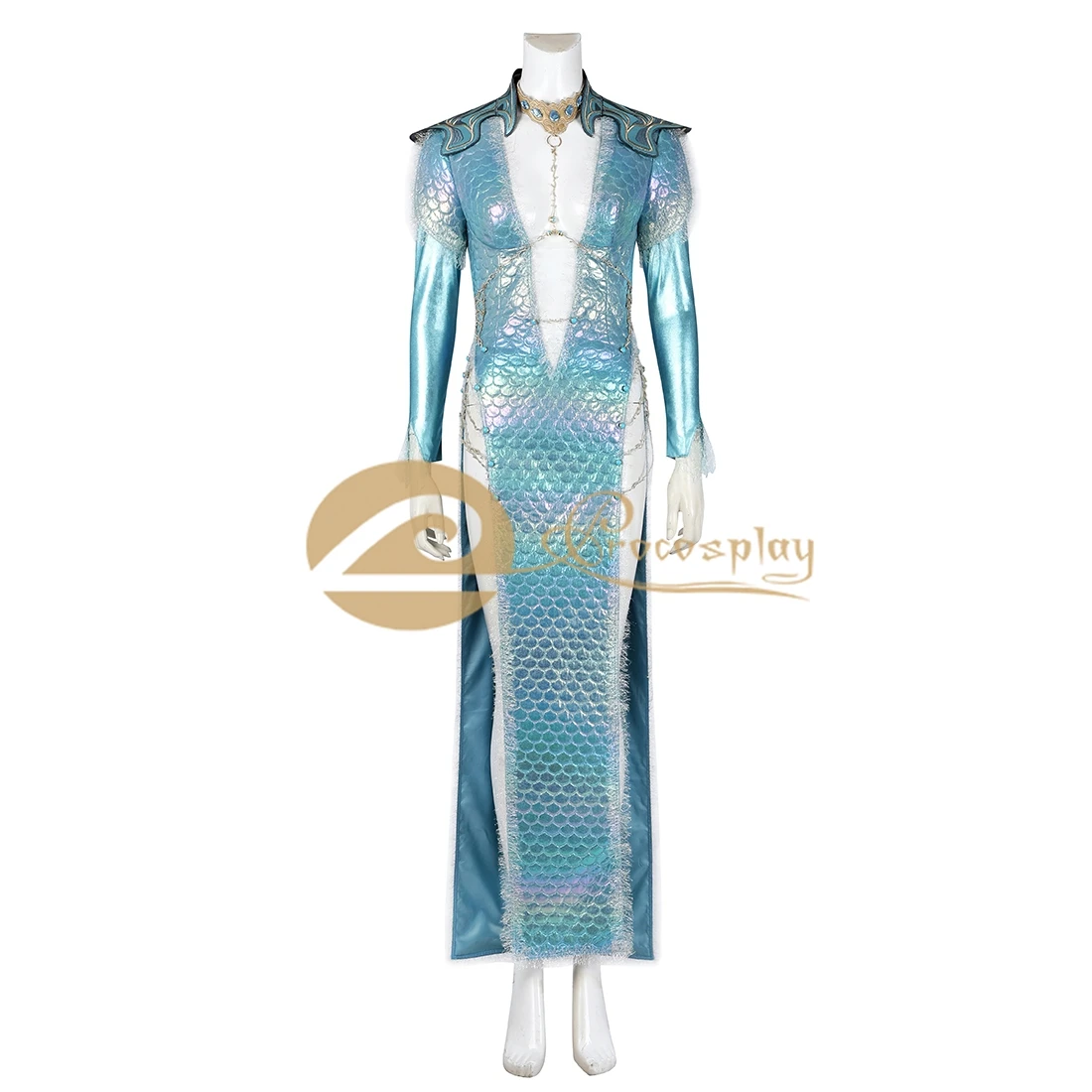 Wavemother's Robe Cosplay Costume Shadowheart Blue Long Dress Women Sexy Role Play Outfit for Halloween C08983