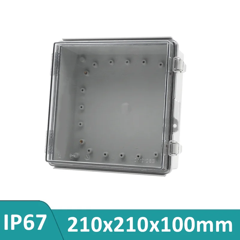 1 Piece 210×210×100mm IP67 Square Electric Outdoor Waterproof Box For Electronic Circuits Connection Case Power Supply Housing