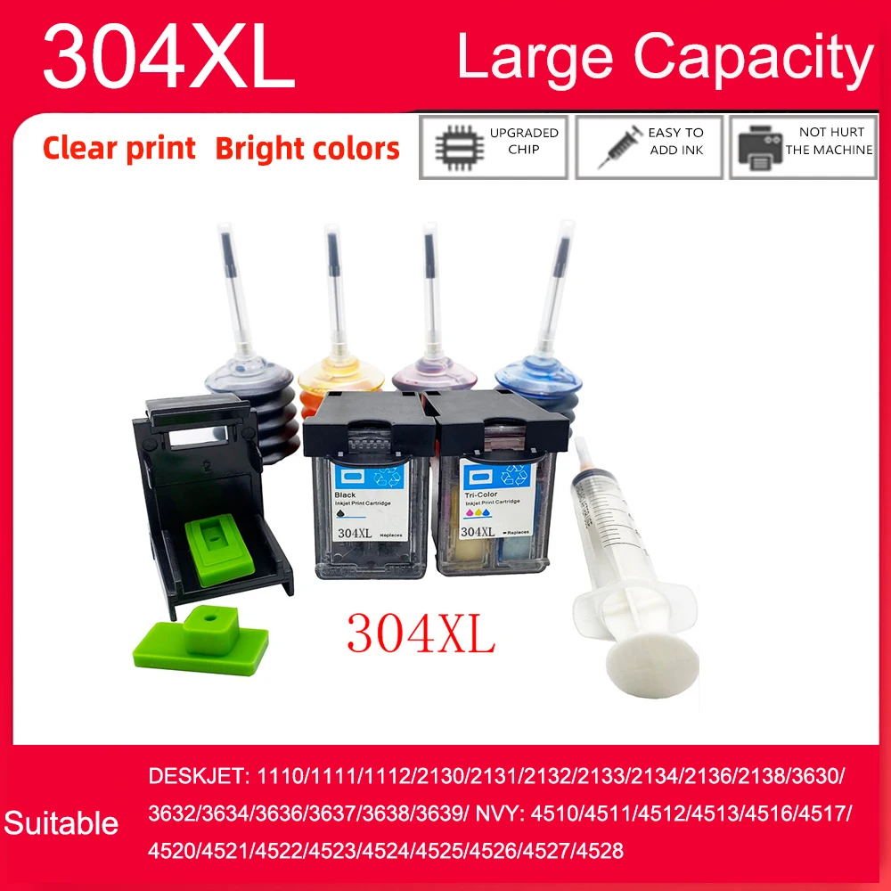 einkshop for HP 304 XL HP304  ink cartridge For HP Deskjet 2620 2630 2632 3720 3730 envy 5030 5020 5010 5032 printer