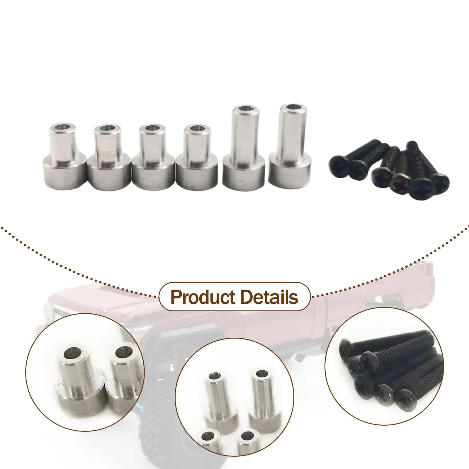 RC Car Body Post Set for 1/12 MN82 MN82S Metal Shell Raise Column Mount Upgrade Toy Vehicle Replacement Parts