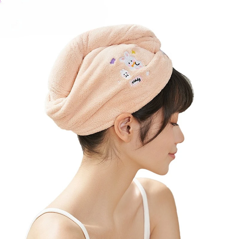 Microfiber Towel Hair Drying Cap for Women – Highly Absorbent Bath Cap Thickened and Oversized Suitable for Home Use and Couples